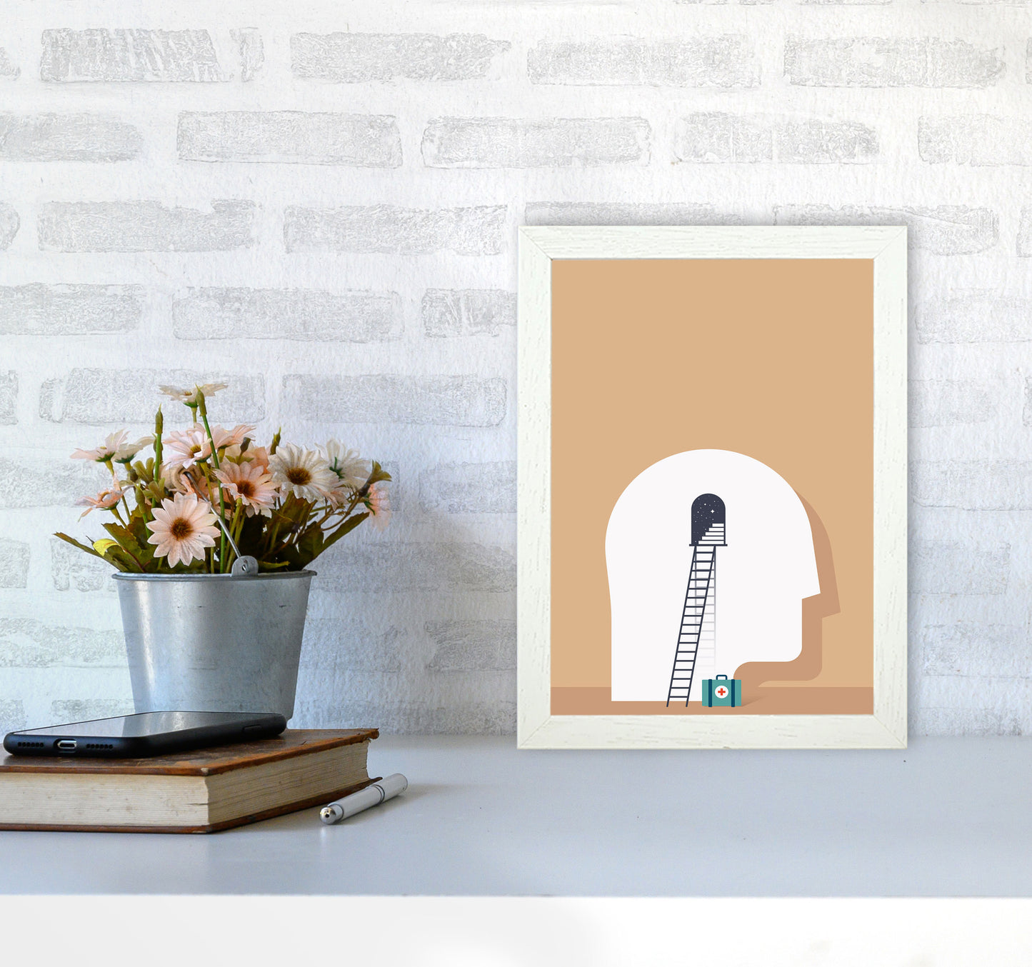 To The Rescue Art Print by Jason Stanley A4 Oak Frame