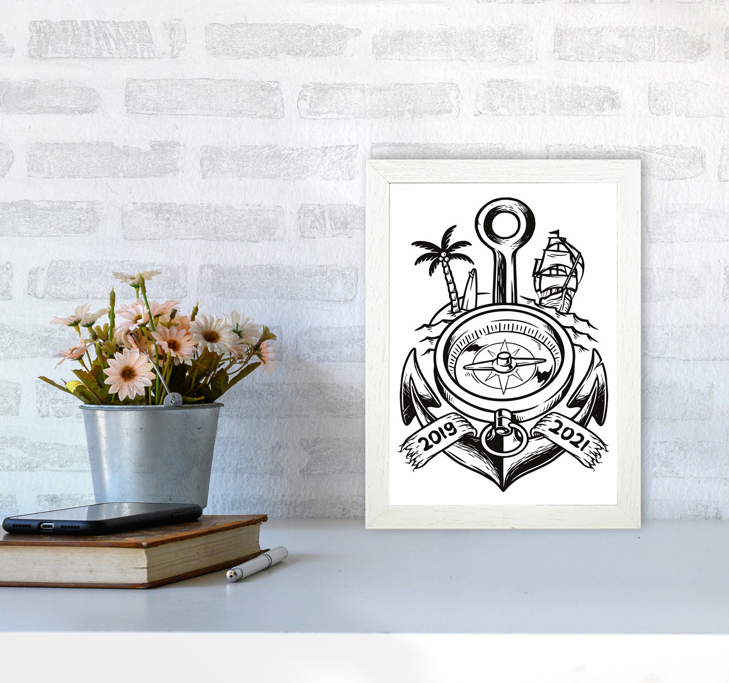 Yarrrrrrrrrr Art Print by Jason Stanley A4 Oak Frame