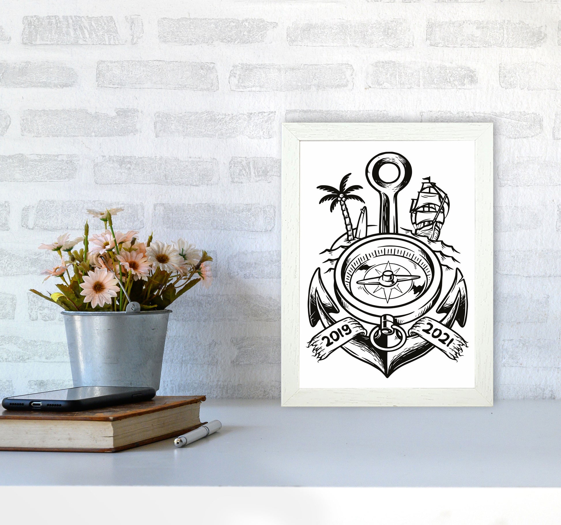 Yarrrrrrrrrr Art Print by Jason Stanley A4 Oak Frame
