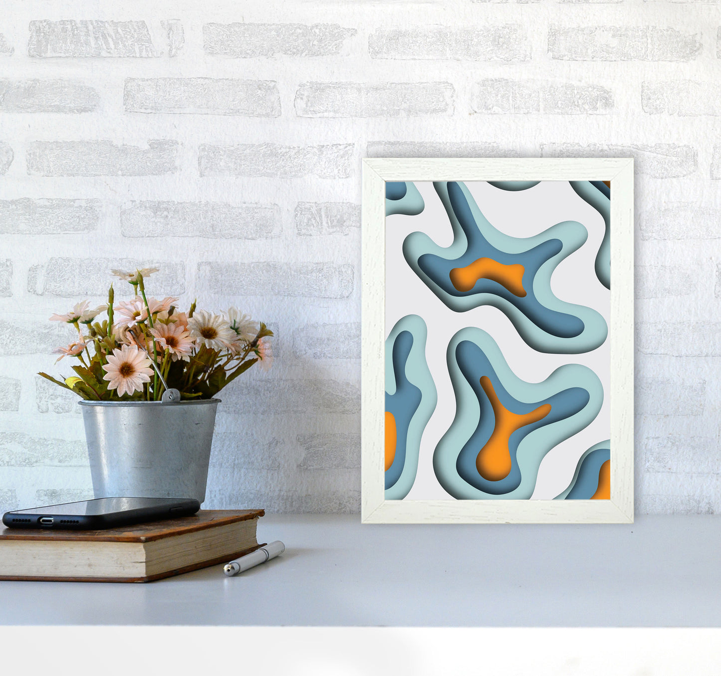 Paper Cut 1 Art Print by Jason Stanley A4 Oak Frame