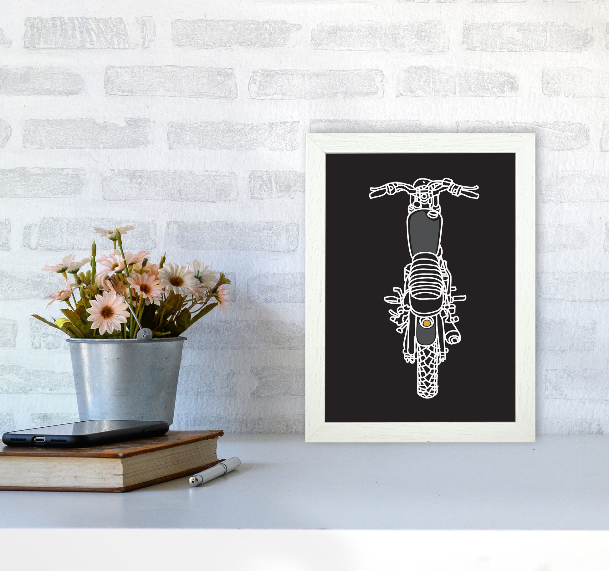 Let's Ride! Art Print by Jason Stanley A4 Oak Frame