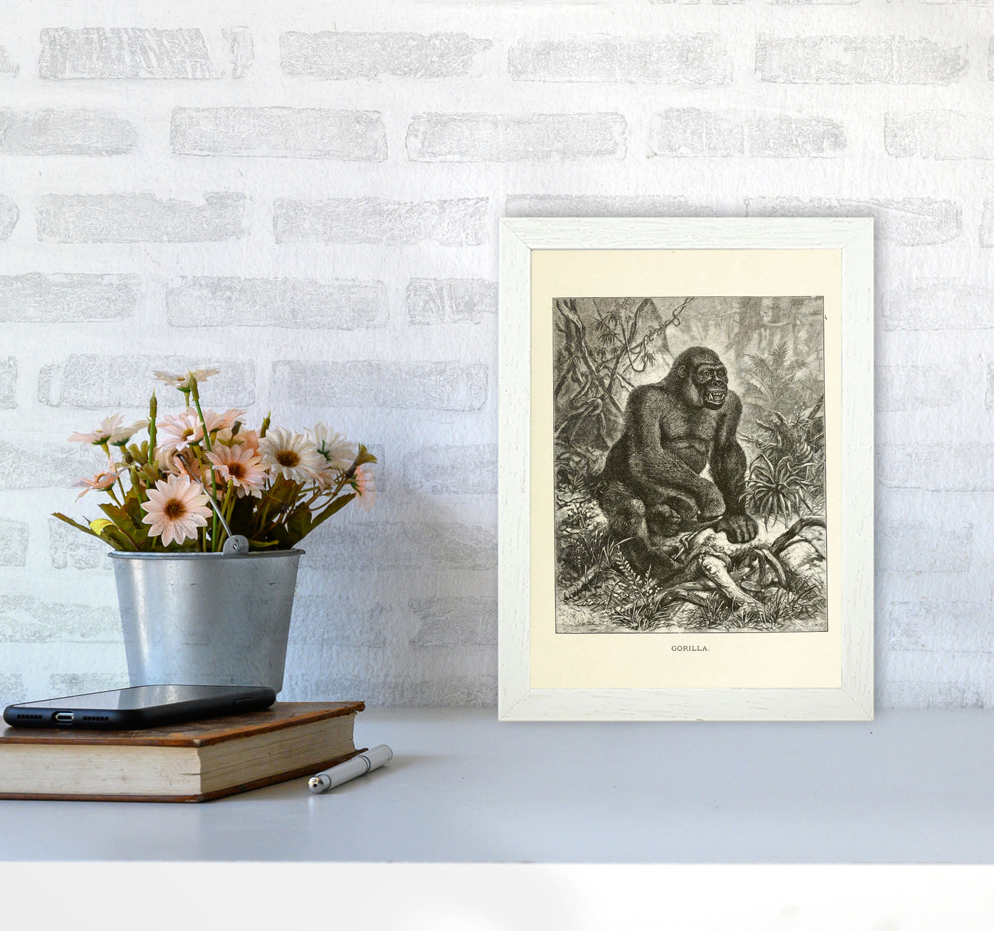 The Other King Of The Jungle Art Print by Jason Stanley A4 Oak Frame