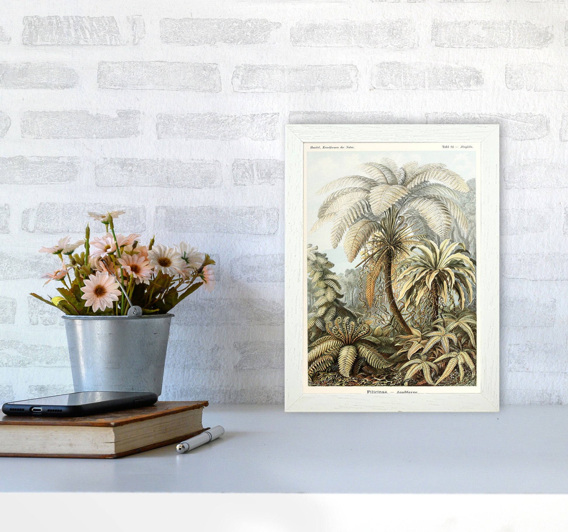 Vintage Jungle Illustration Art Print by Jason Stanley A4 Oak Frame