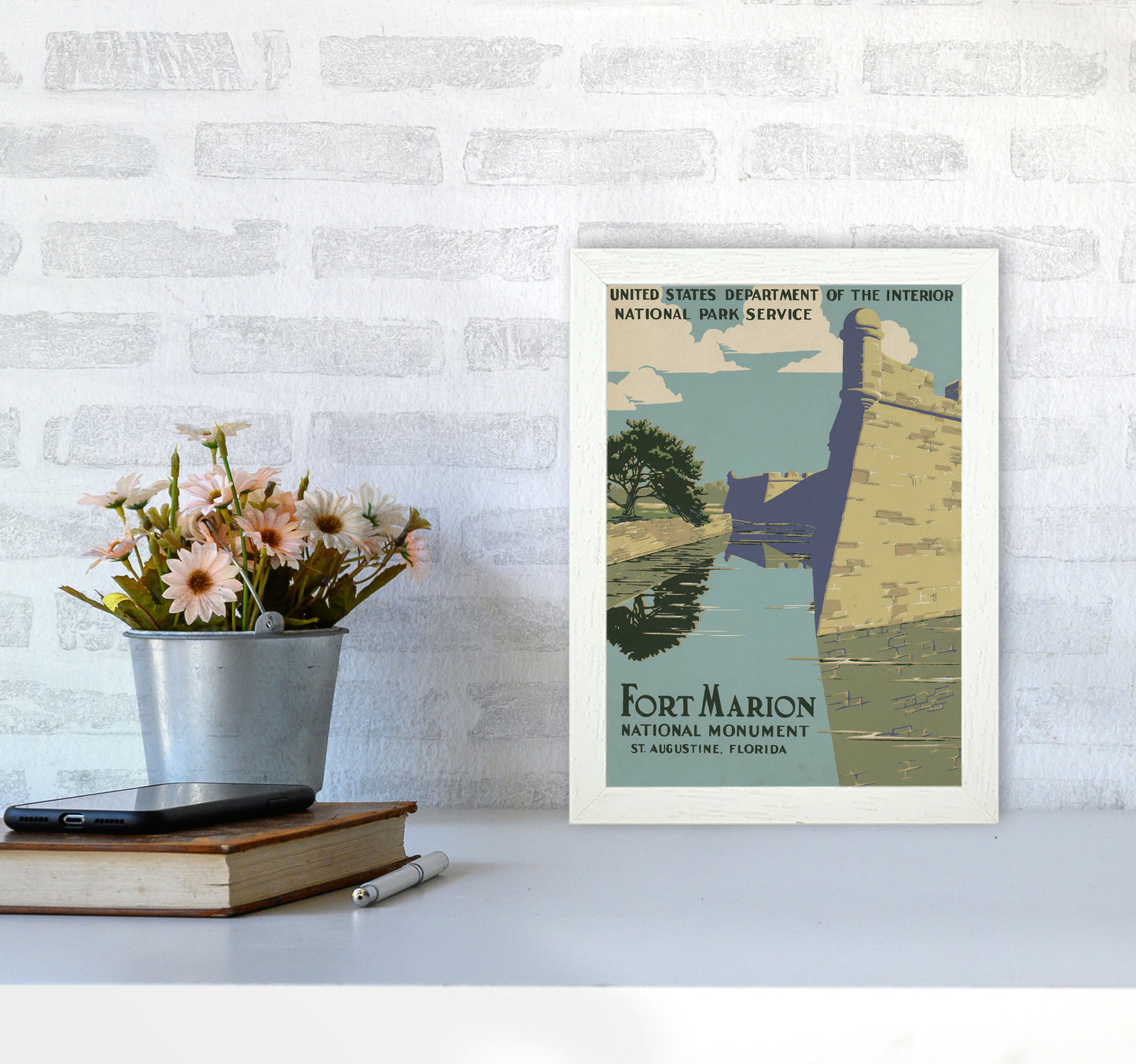 Fort Marion National Park Art Print by Jason Stanley A4 Oak Frame