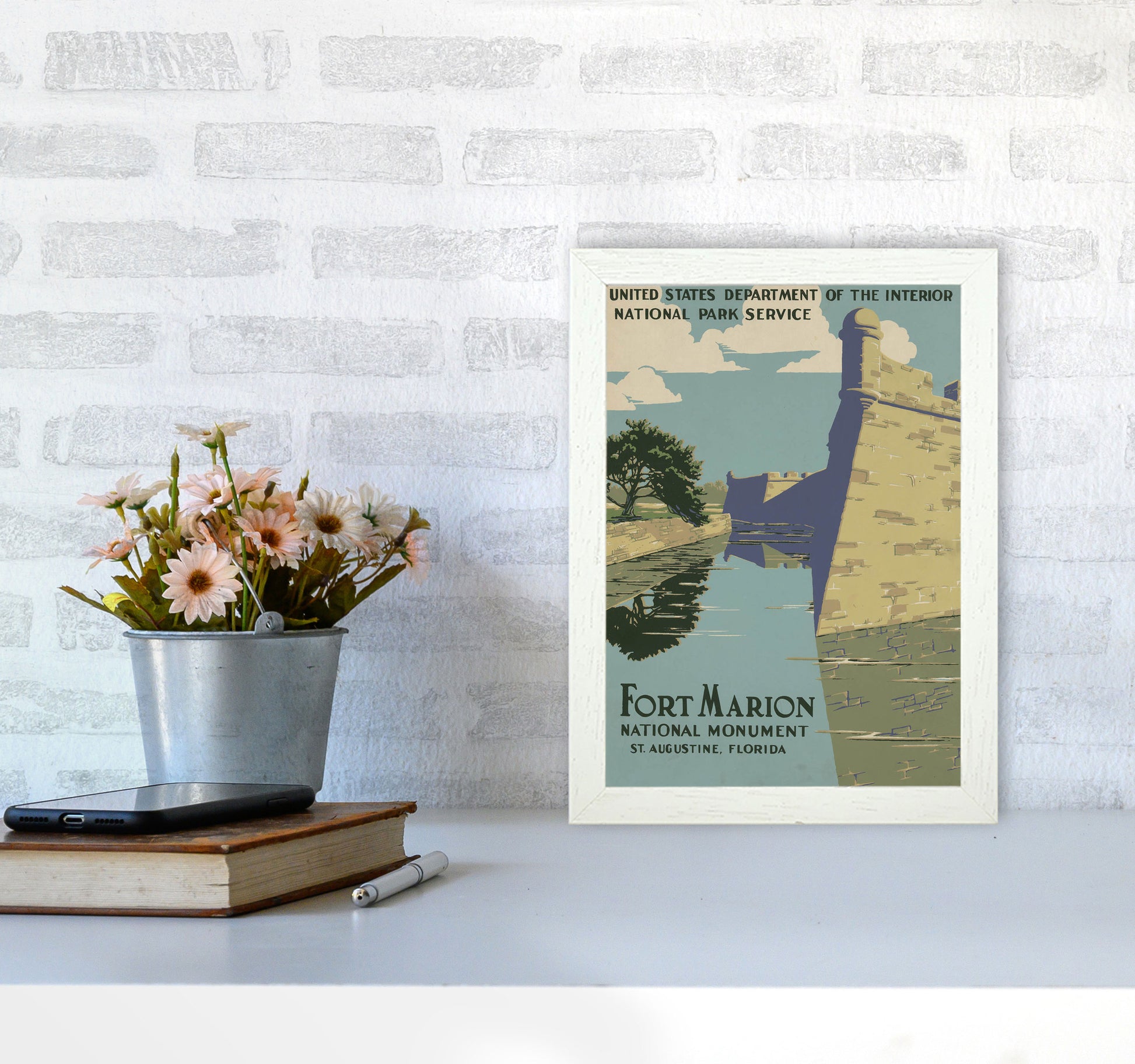 Fort Marion National Park Art Print by Jason Stanley A4 Oak Frame