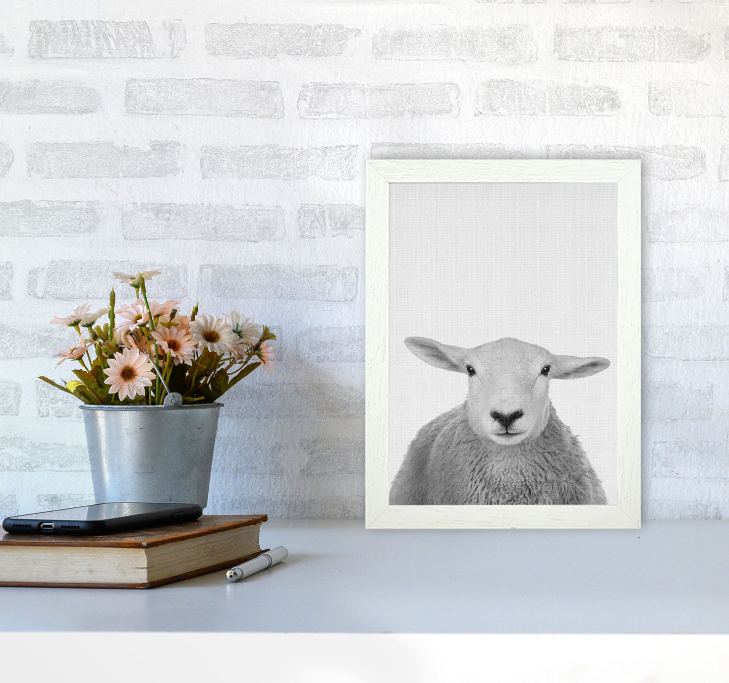 Trust This Wise Sheep Art Print by Jason Stanley A4 Oak Frame
