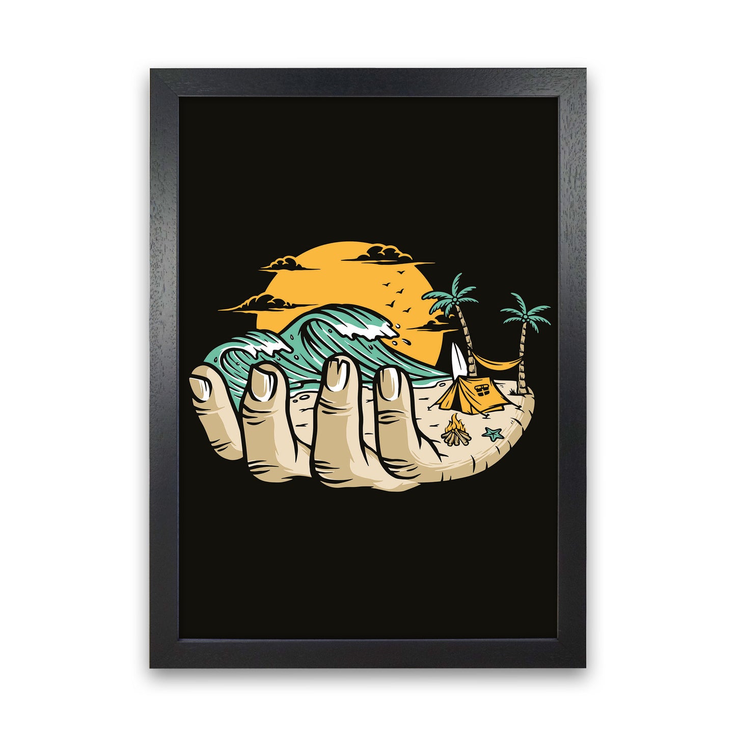 Grab A Handfull Of What You Love Art Print by Jason Stanley Black Grain