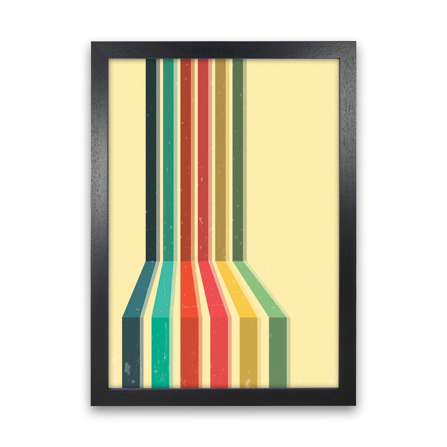 Minimal Geometric Series - 50 Art Print by Jason Stanley Black Grain