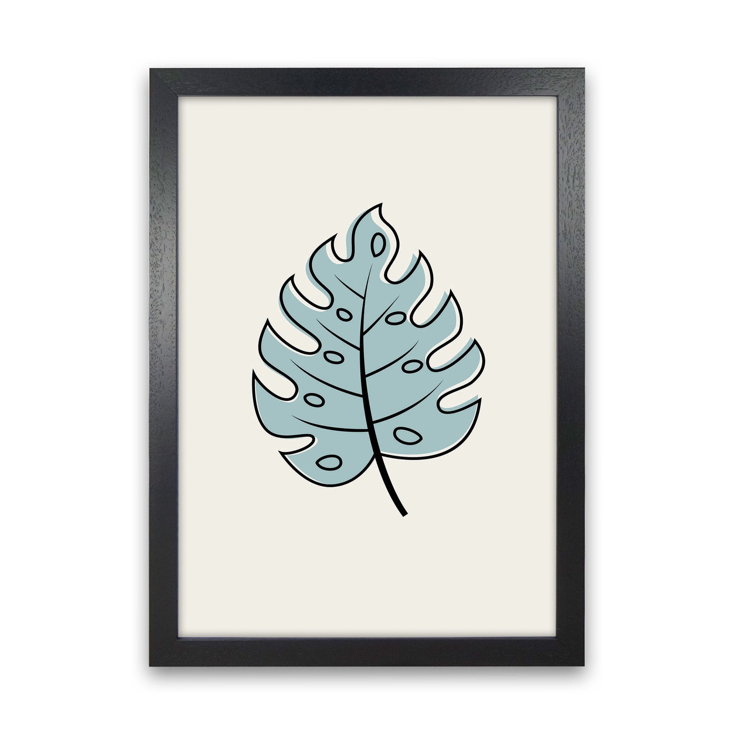 Abstract Tropical Leaves III Art Print by Jason Stanley Black Grain