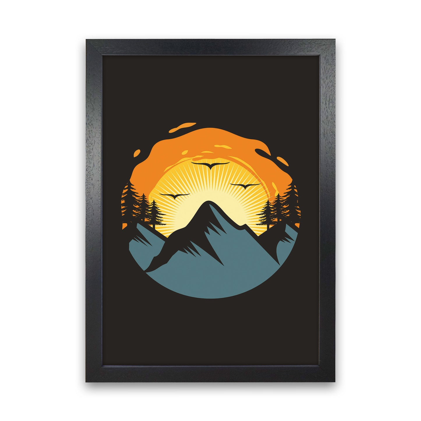 Sensets Are For The Birds Art Print by Jason Stanley Black Grain