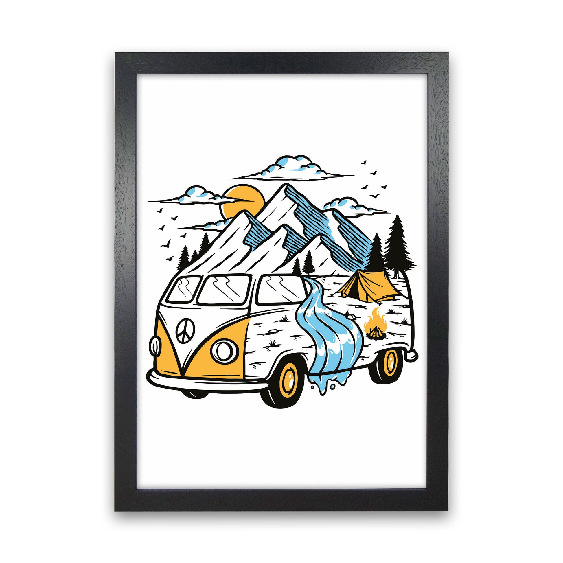 Home Is Where You Park It Art Print by Jason Stanley Black Grain