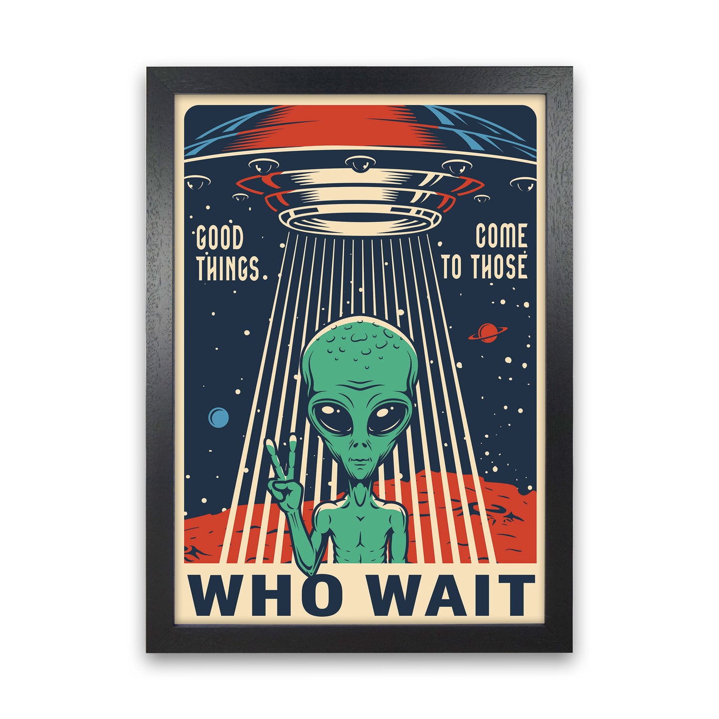 Outer Space Series - #12 Art Print by Jason Stanley Black Grain