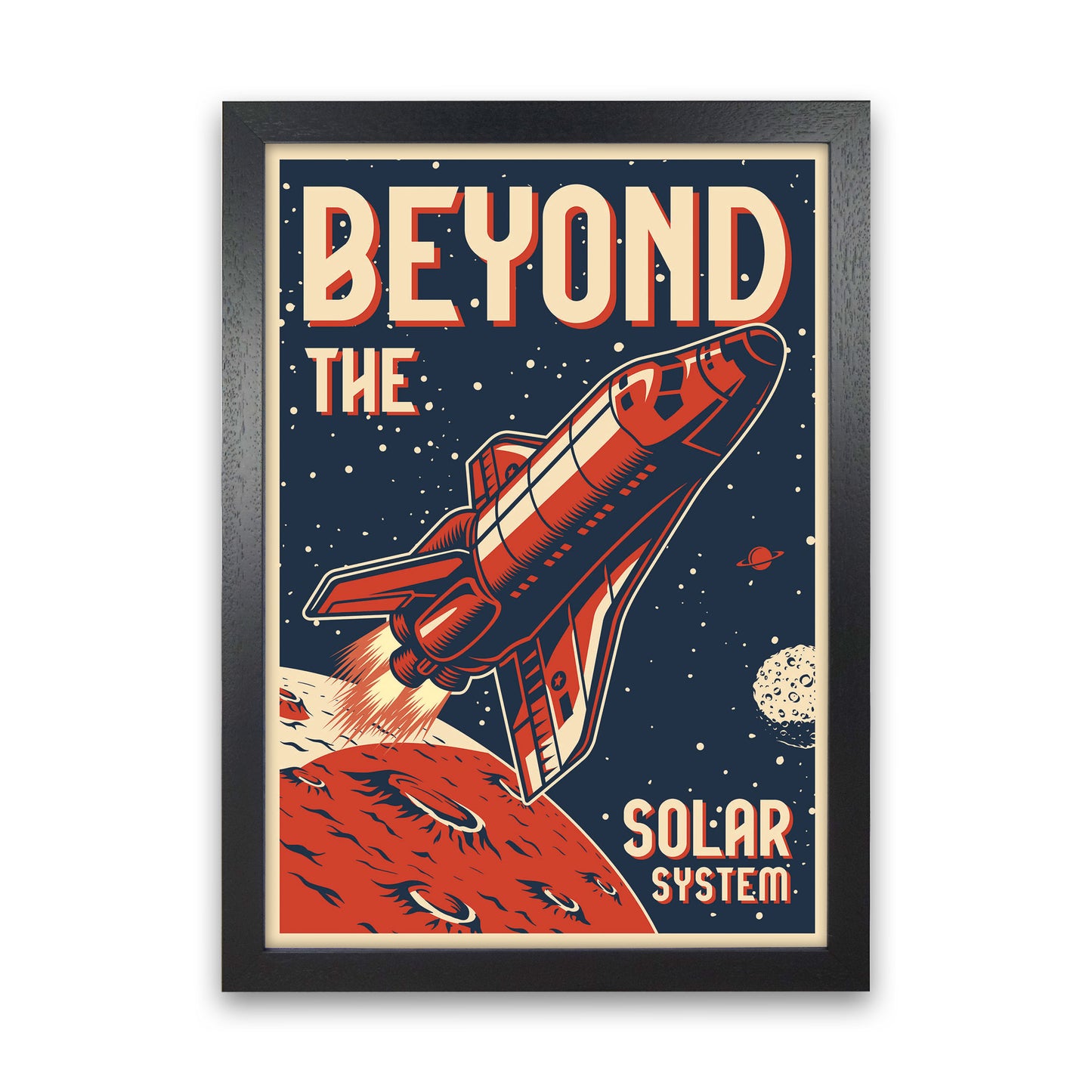 Outer Space Series - #14 Art Print by Jason Stanley Black Grain