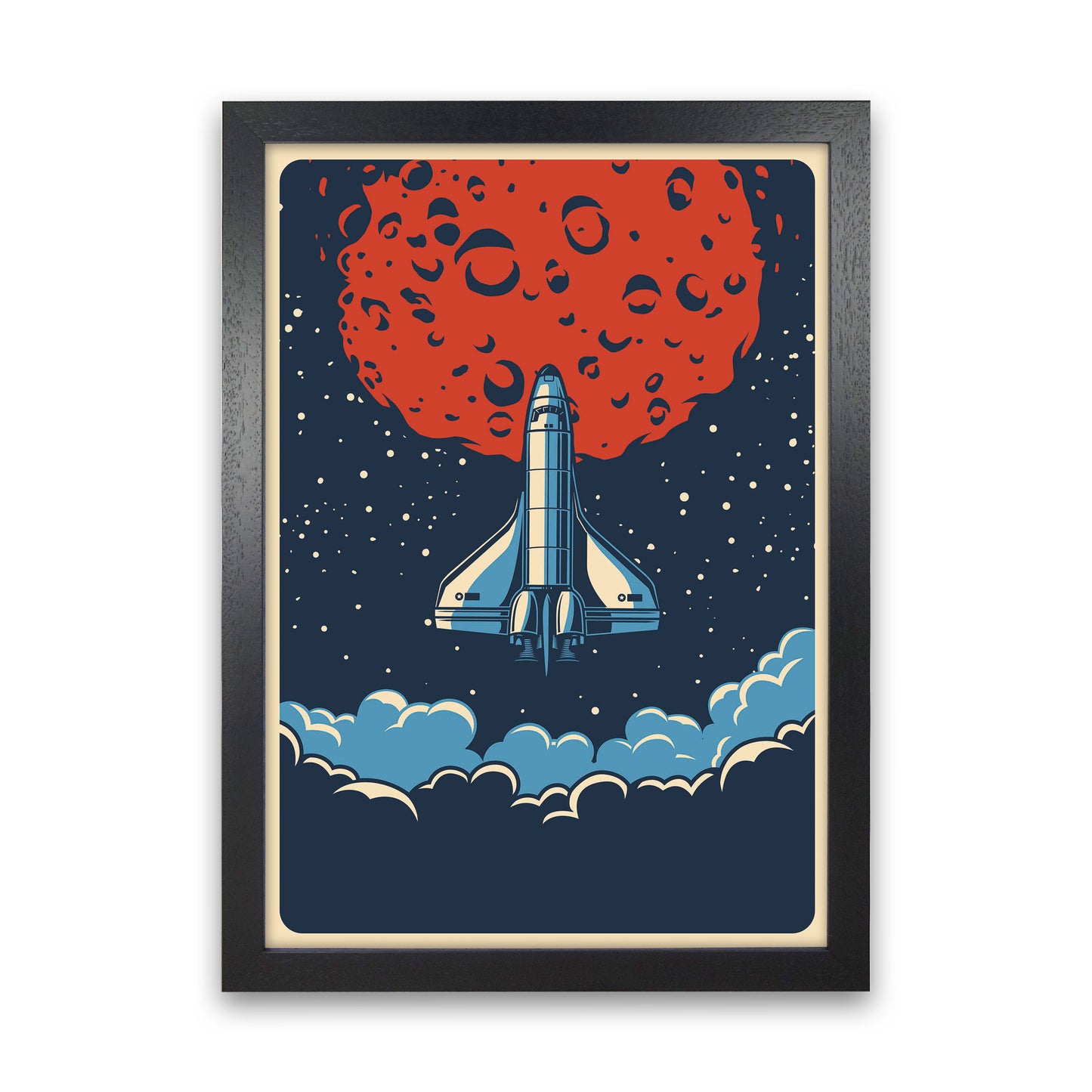 Outer Space Series - #15 Art Print by Jason Stanley Black Grain