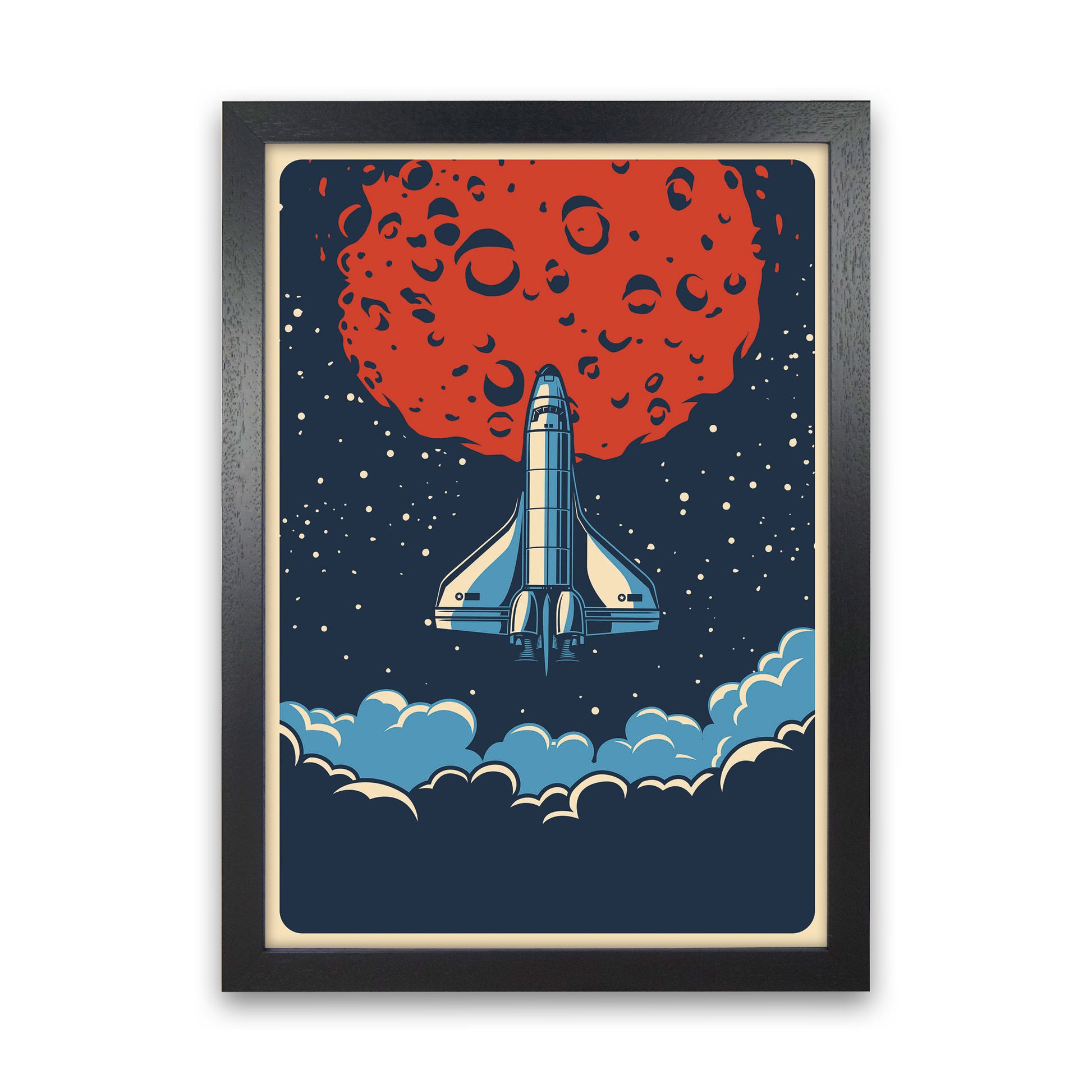 Outer Space Series - #15 Art Print by Jason Stanley Black Grain