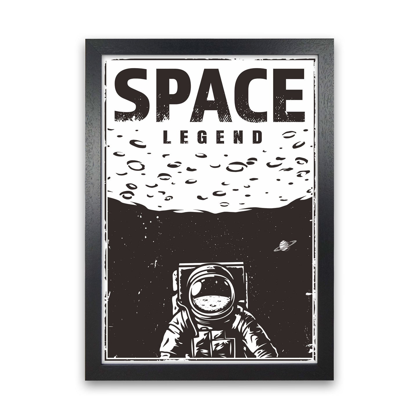 Outer Space Series - #19 Art Print by Jason Stanley Black Grain