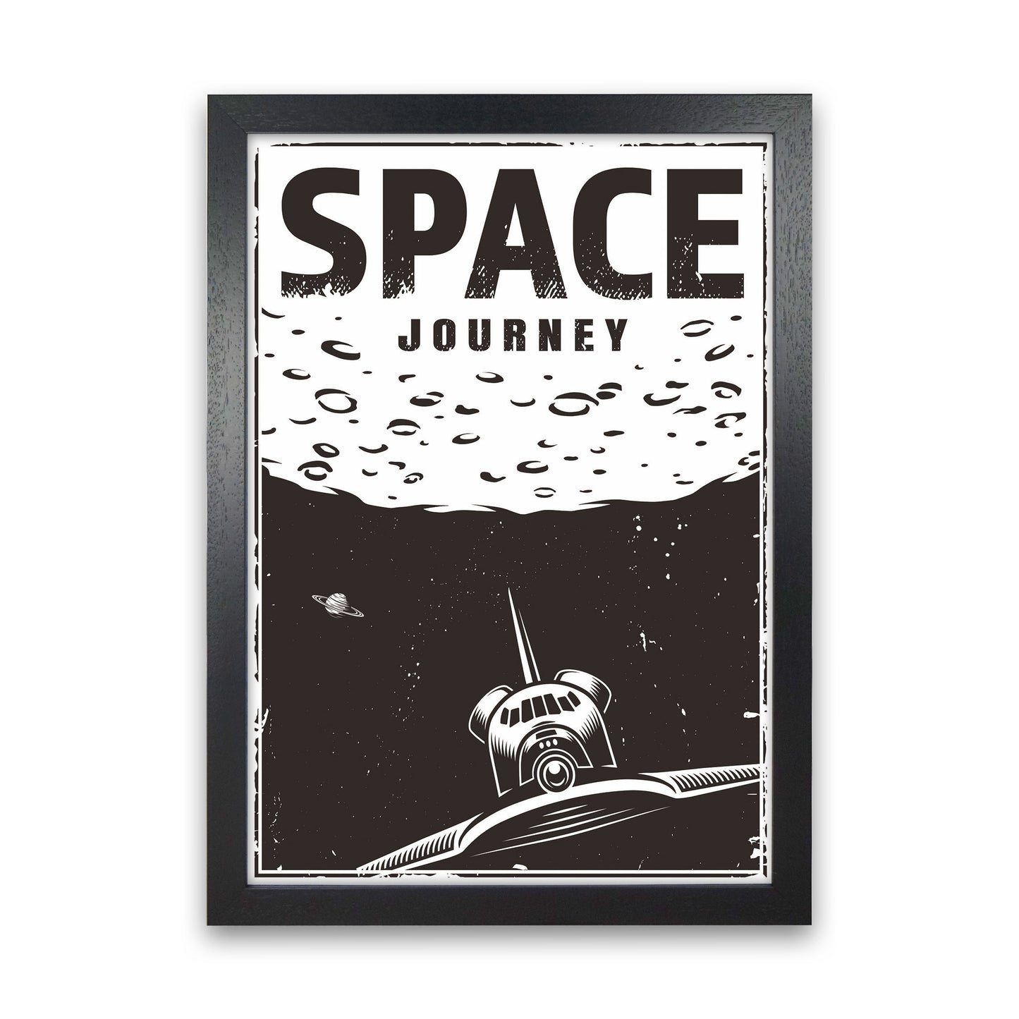 Outer Space Series - #20 Art Print by Jason Stanley Black Grain