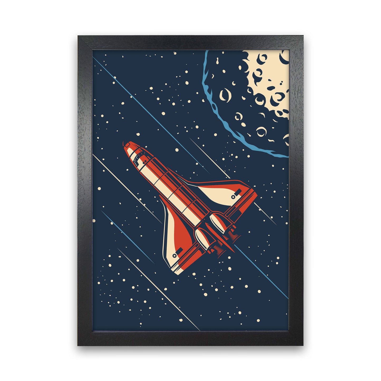 Outer Space Series - #16 Art Print by Jason Stanley Black Grain