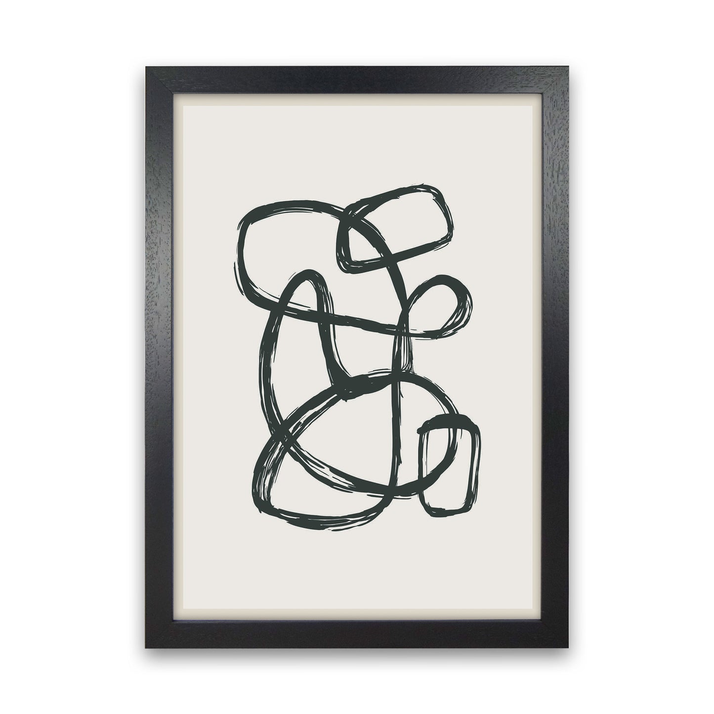 Modern Abstract Shapes 1 Art Print by Jason Stanley Black Grain
