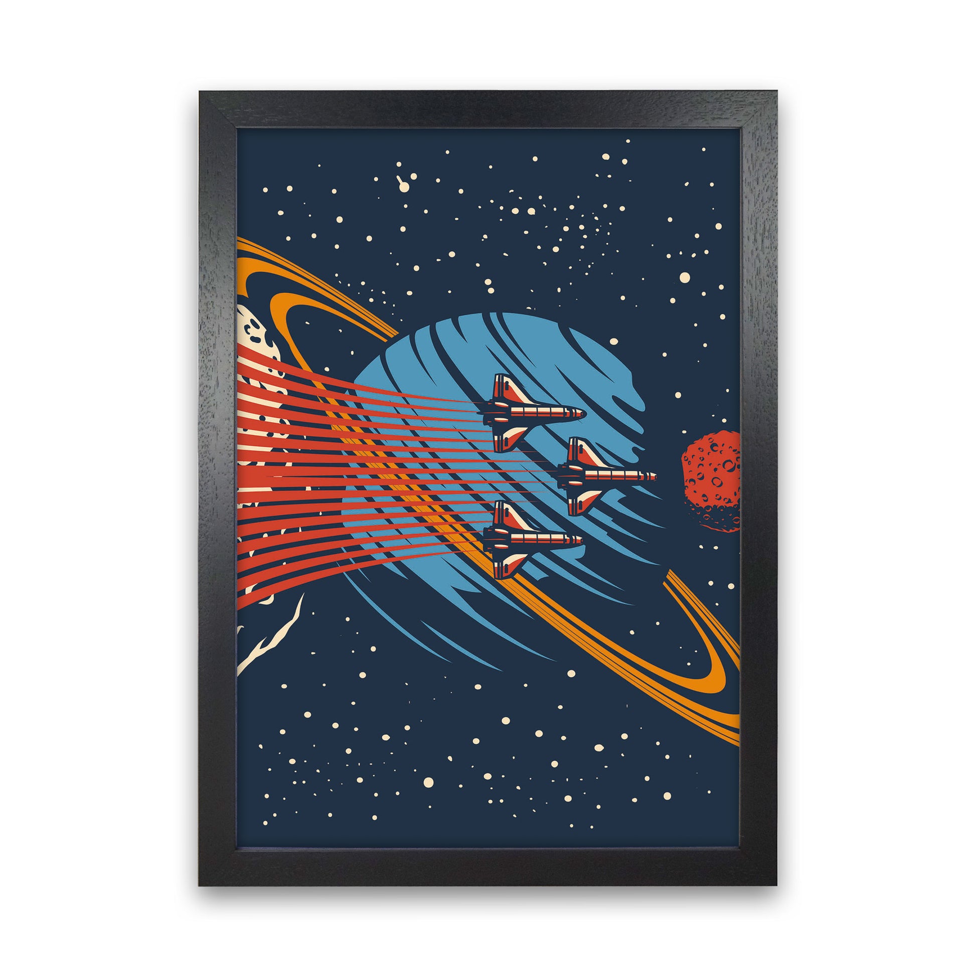 Outer Space Series - #3 Art Print by Jason Stanley Black Grain