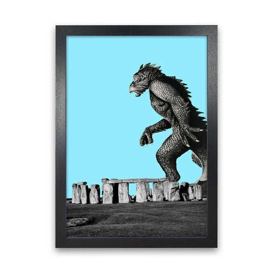 Attack On Stonehenge 2 Art Print by Jason Stanley Black Grain
