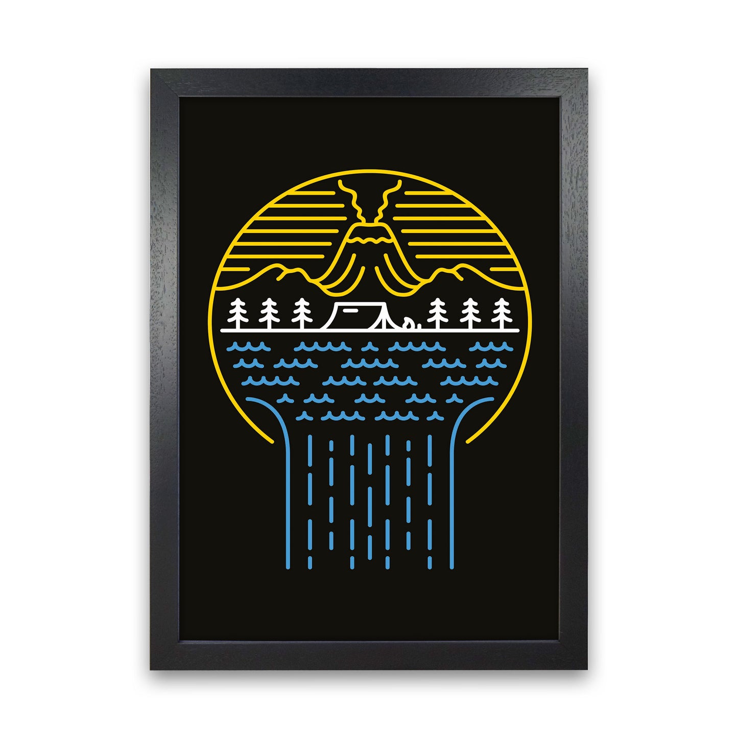 Minimal Nature Vibes Art Print by Jason Stanley Black Grain