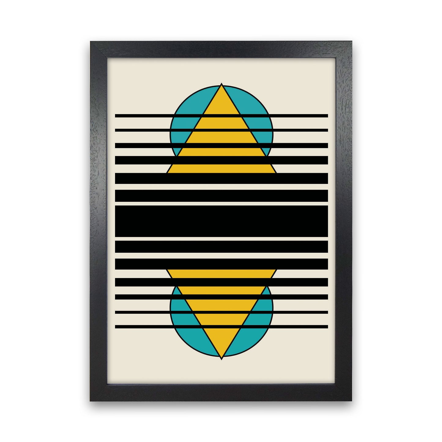 Geometric Suns. IIII Art Print by Jason Stanley Black Grain