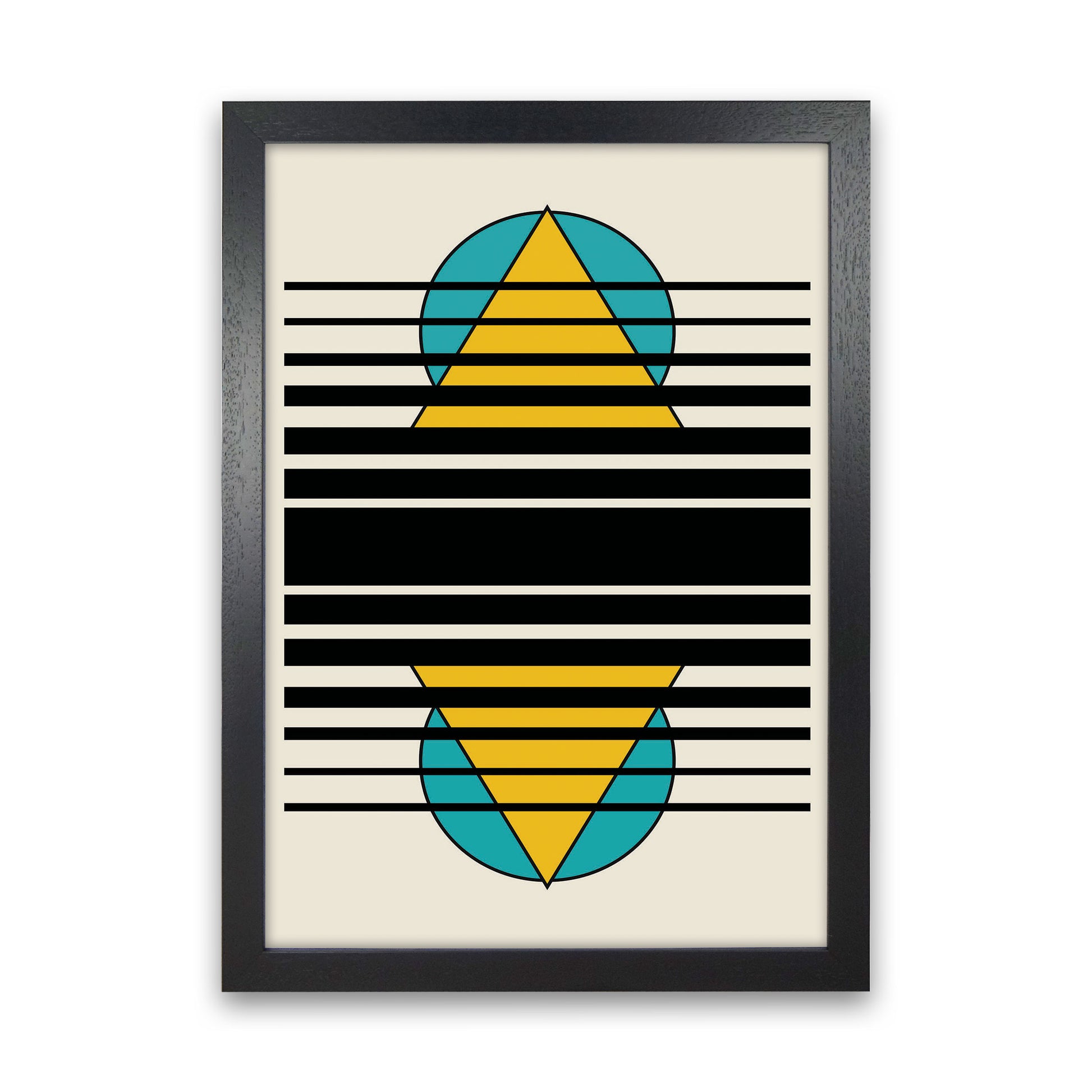 Geometric Suns. IIII Art Print by Jason Stanley Black Grain