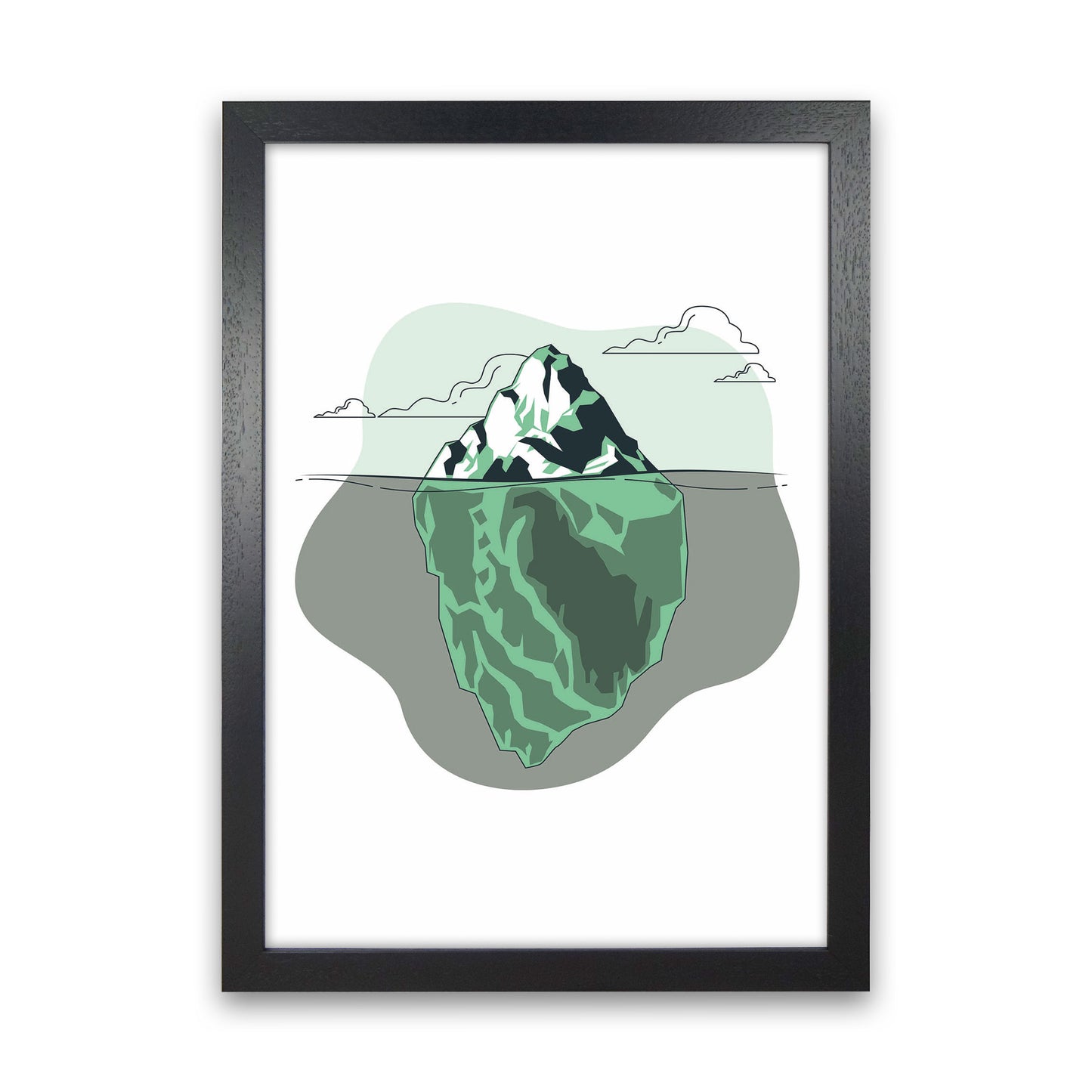 Iceberg Right Ahead Art Print by Jason Stanley Black Grain