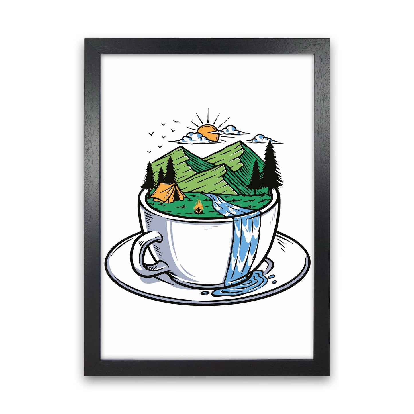 But First, Nature Art Print by Jason Stanley Black Grain