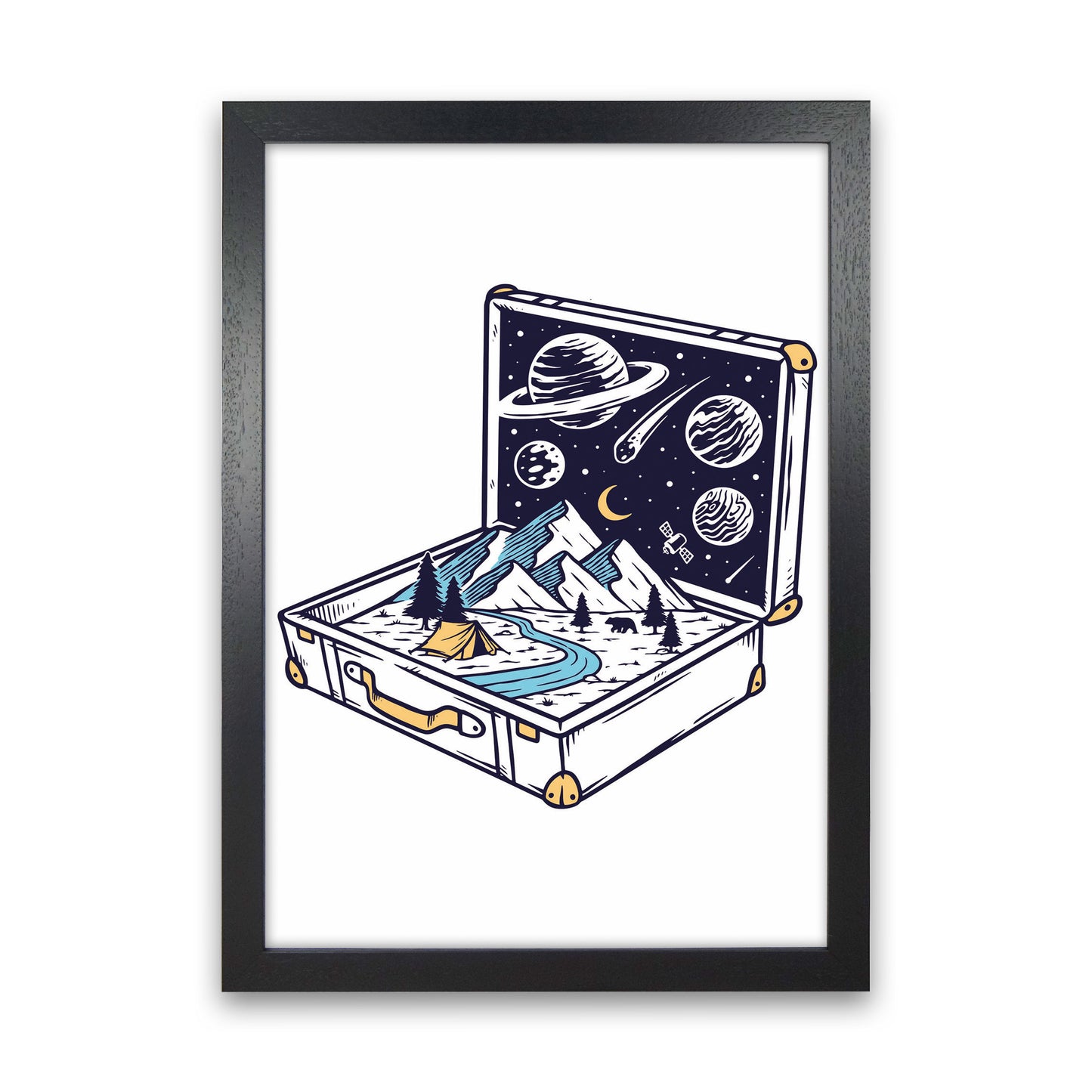 Carry On Carry All Art Print by Jason Stanley Black Grain