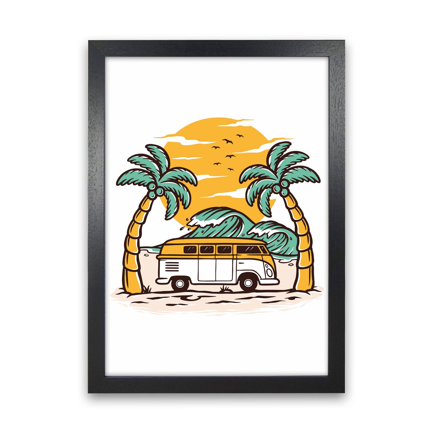 Between Two Palms Art Print by Jason Stanley Black Grain