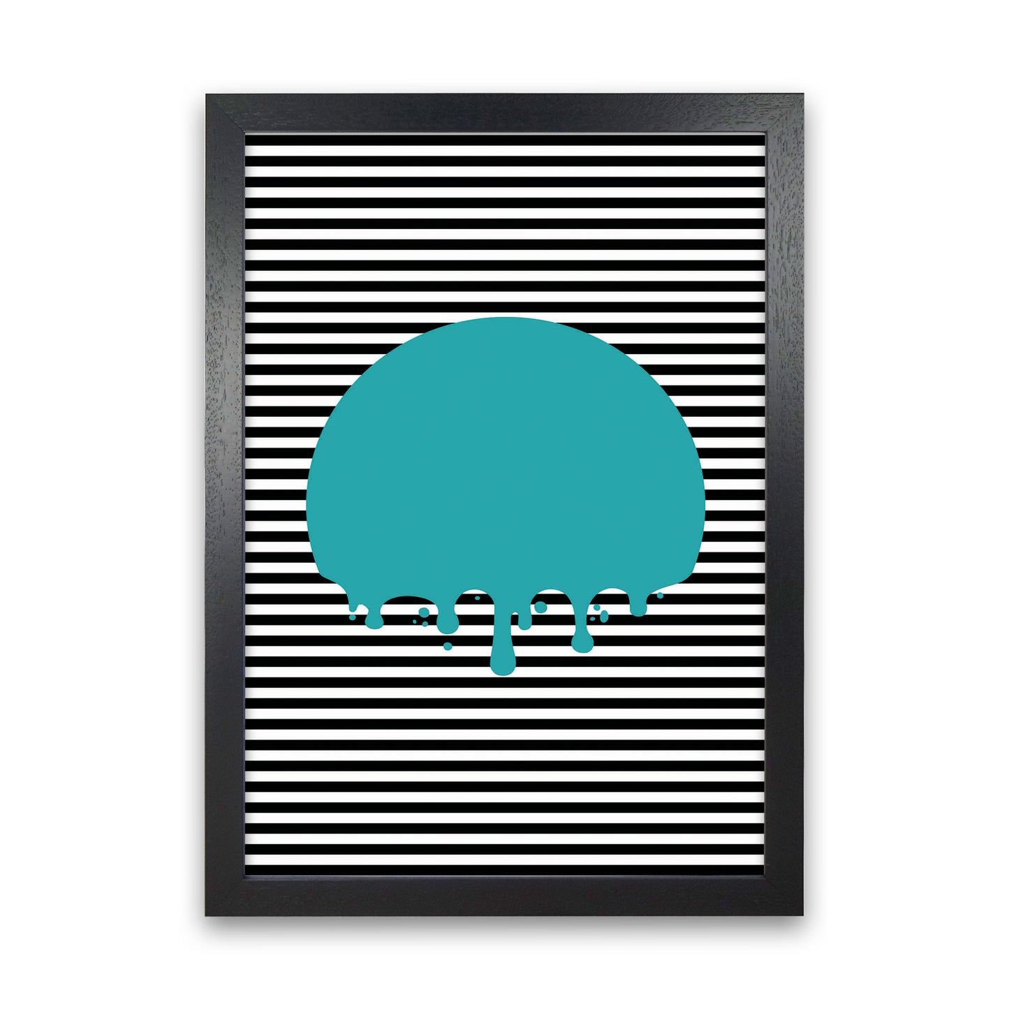 The Melting Moon Art Print by Jason Stanley Black Grain