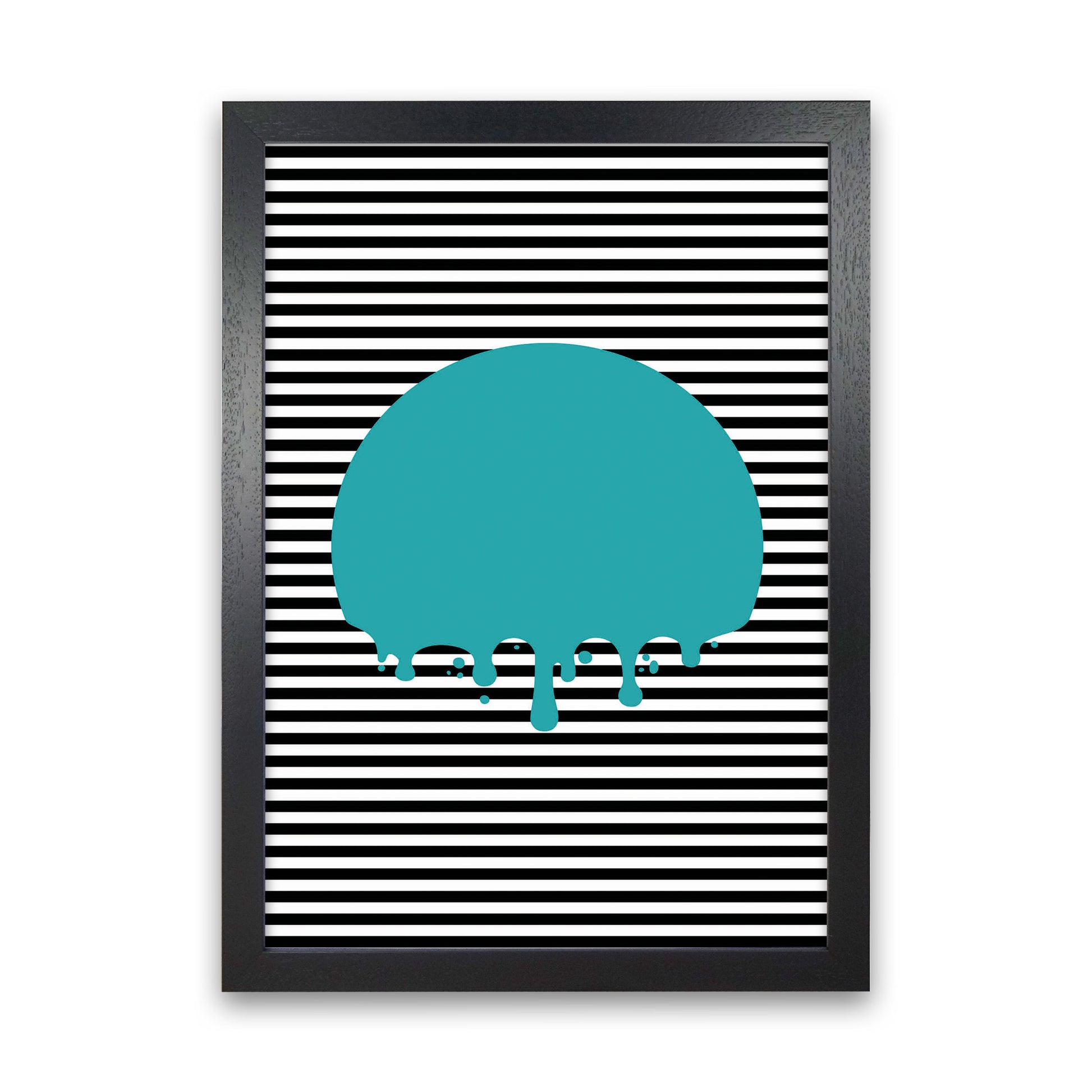 The Melting Moon Art Print by Jason Stanley Black Grain