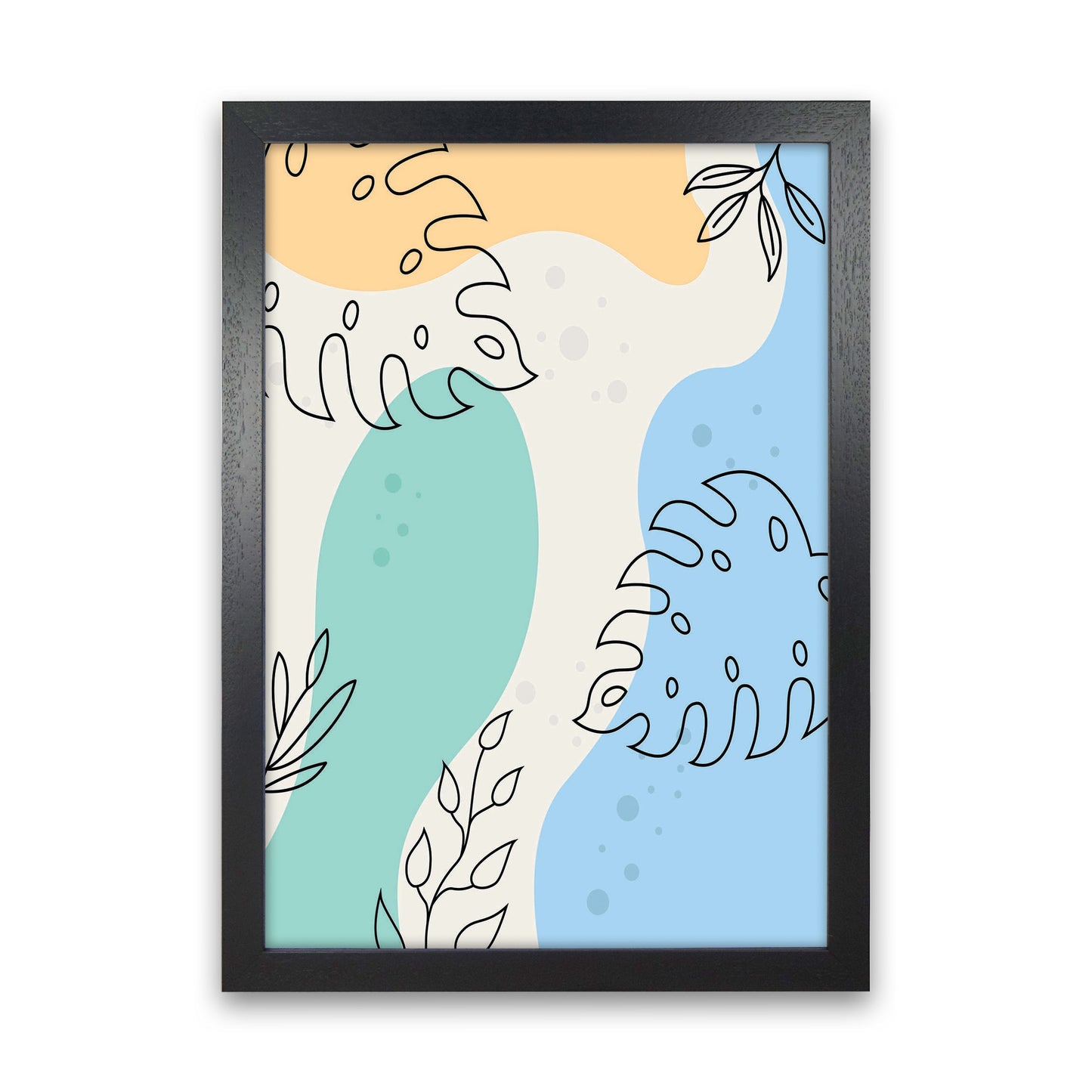 Abstract Leaves I Art Print by Jason Stanley Black Grain
