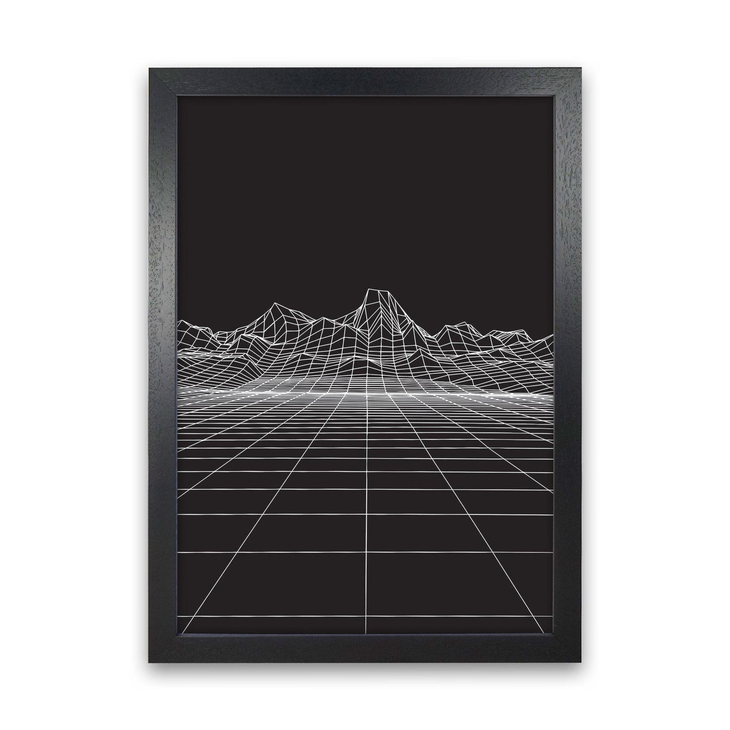 Line Mountains #2 Art Print by Jason Stanley Black Grain