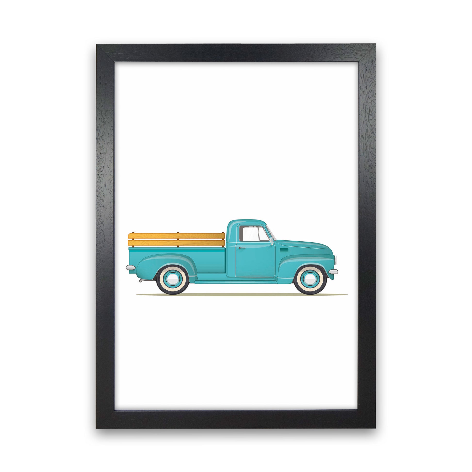 Old Trusty Pickup Art Print by Jason Stanley Black Grain