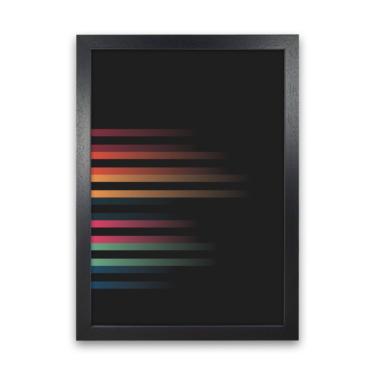 Faded Stripes 1 Art Print by Jason Stanley Black Grain