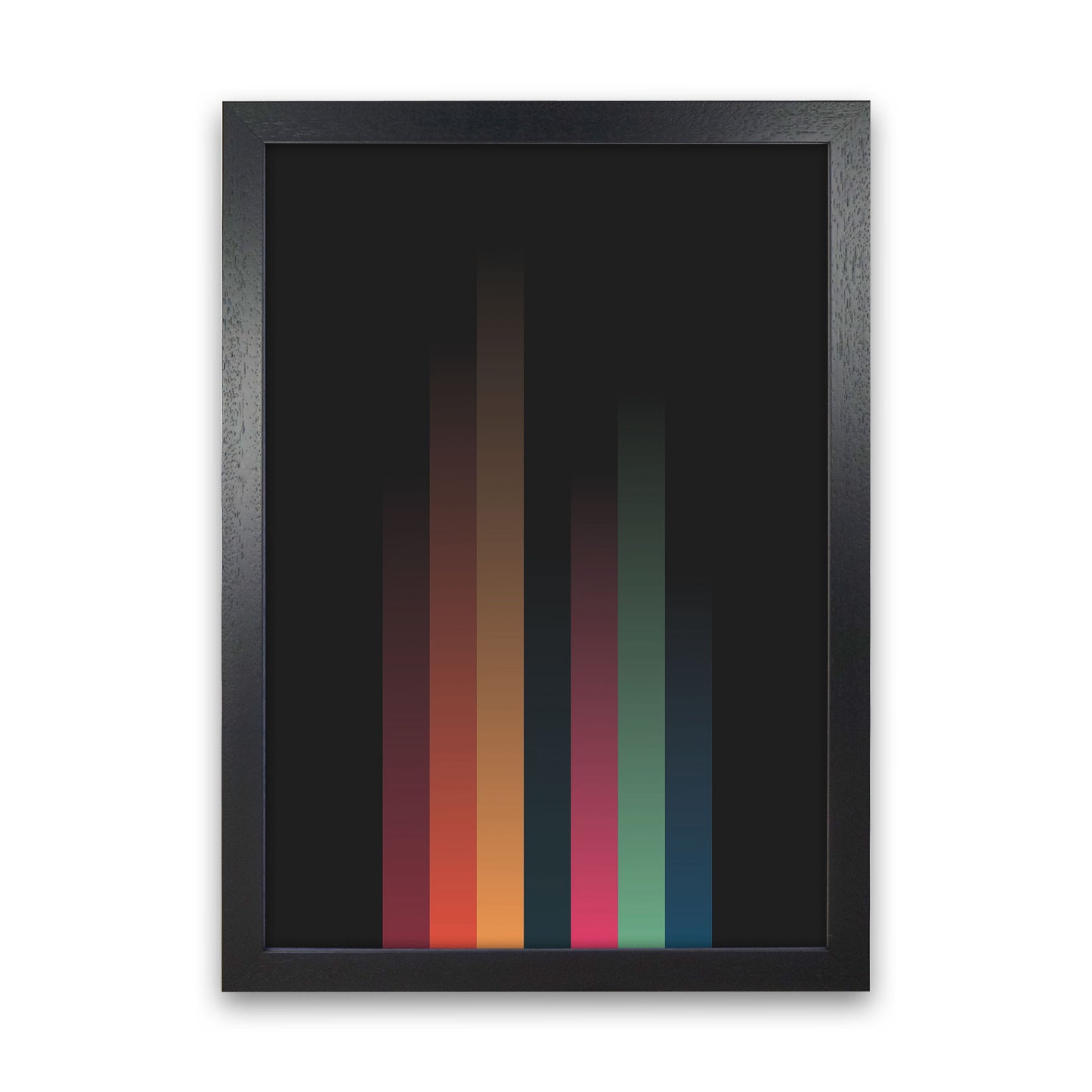 Faded Stripes 3 Art Print by Jason Stanley Black Grain