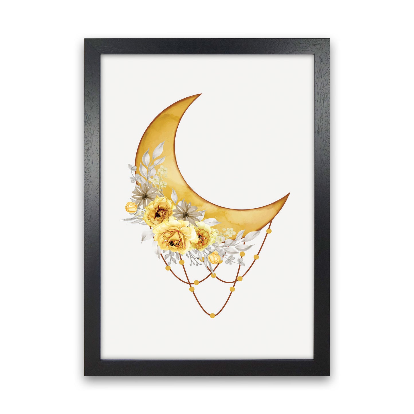 Watercolor Moon Art Print by Jason Stanley Black Grain
