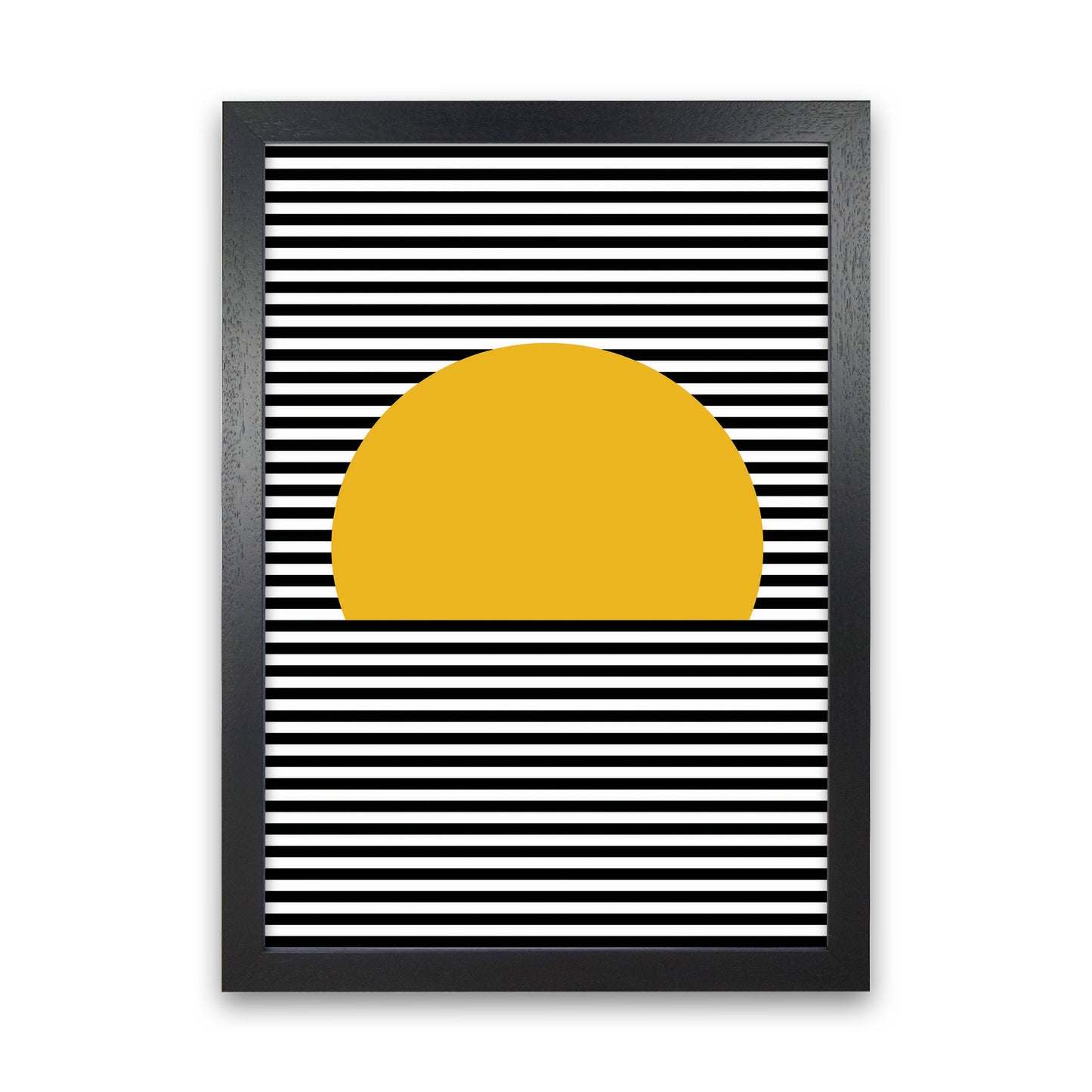 Sunset Line Art Art Print by Jason Stanley Black Grain