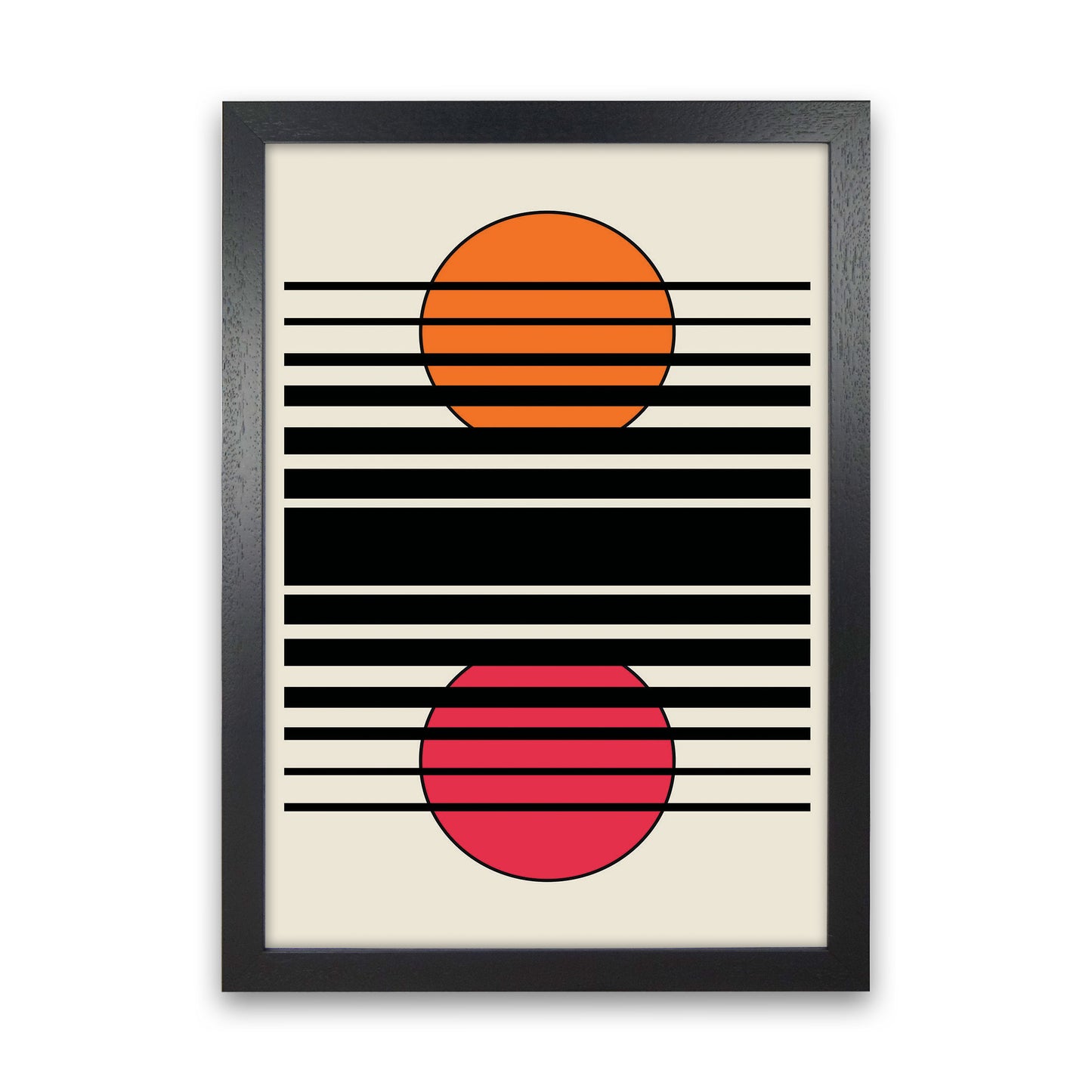 Geometric Suns Art Print by Jason Stanley Black Grain