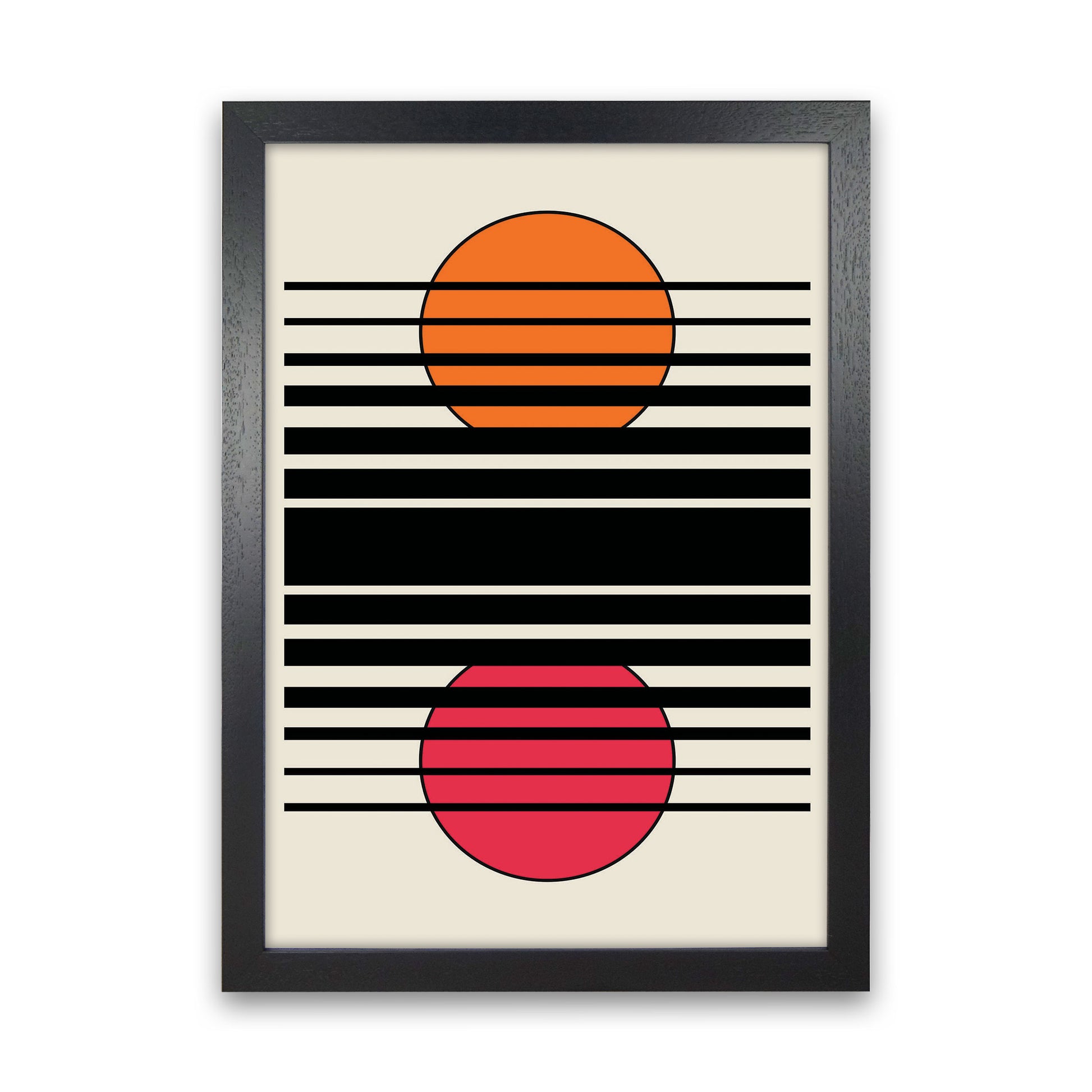 Geometric Suns Art Print by Jason Stanley Black Grain