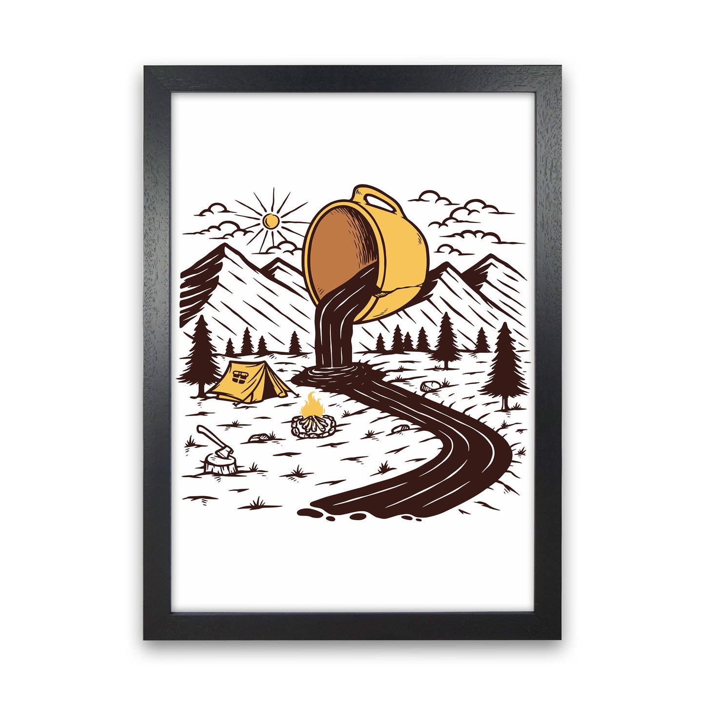 Coffee Is Life Art Print by Jason Stanley Black Grain