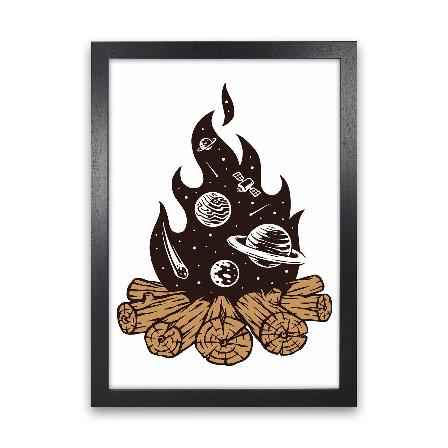 Mystical Fire Art Print by Jason Stanley Black Grain