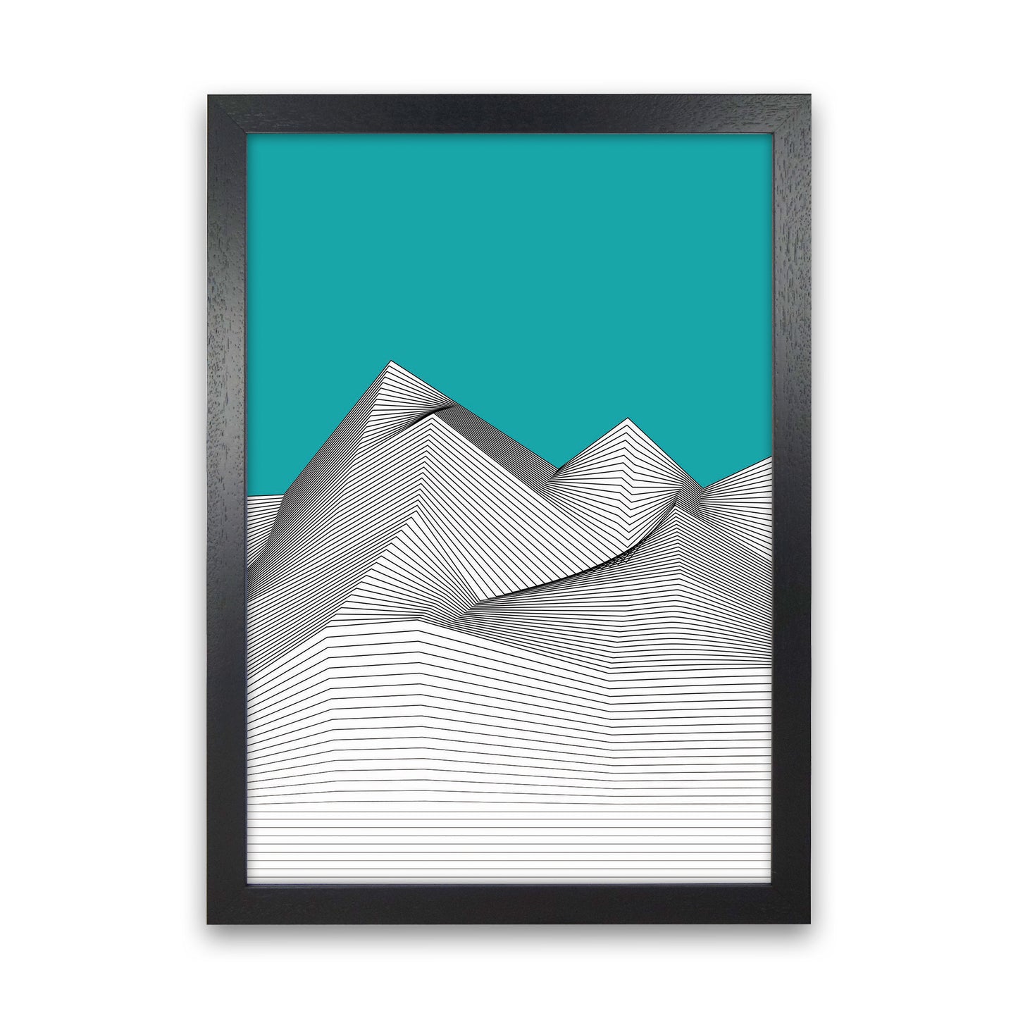 Blue Mountain Art Print by Jason Stanley Black Grain