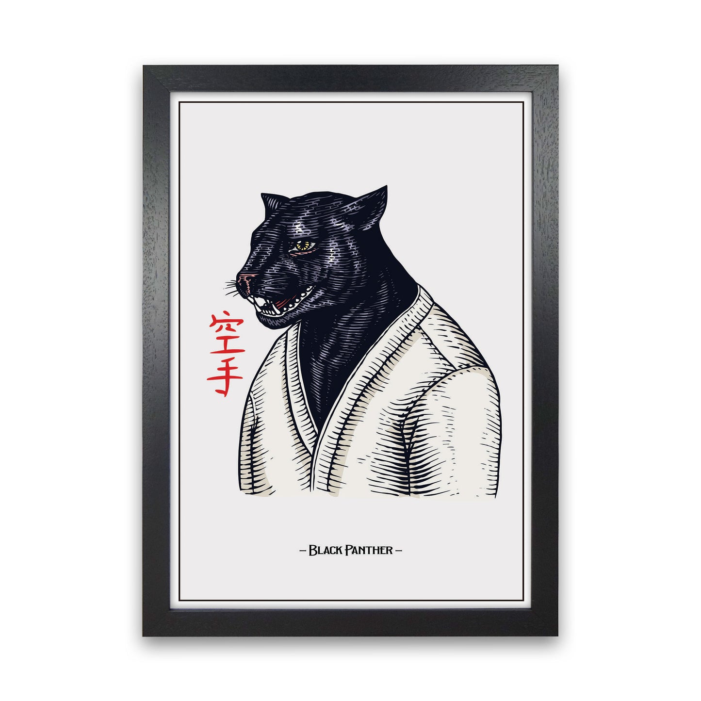 Black Panther Art Print by Jason Stanley Black Grain