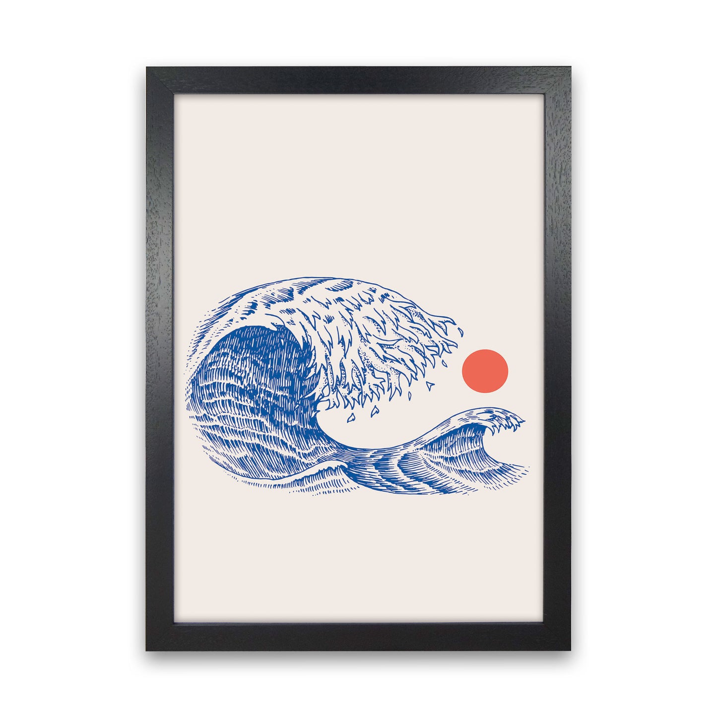 The Wave II Art Print by Jason Stanley Black Grain