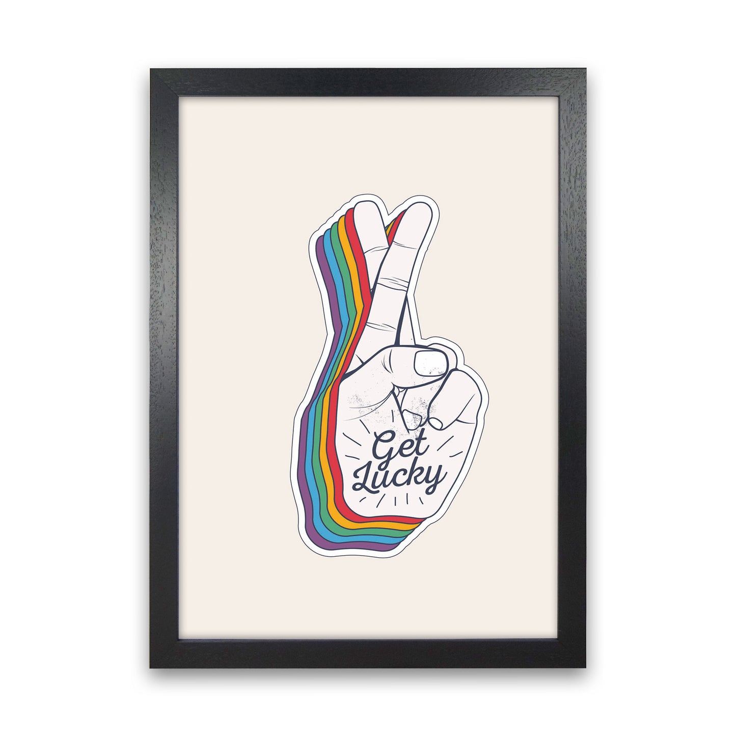 Get Lucky!! Art Print by Jason Stanley Black Grain