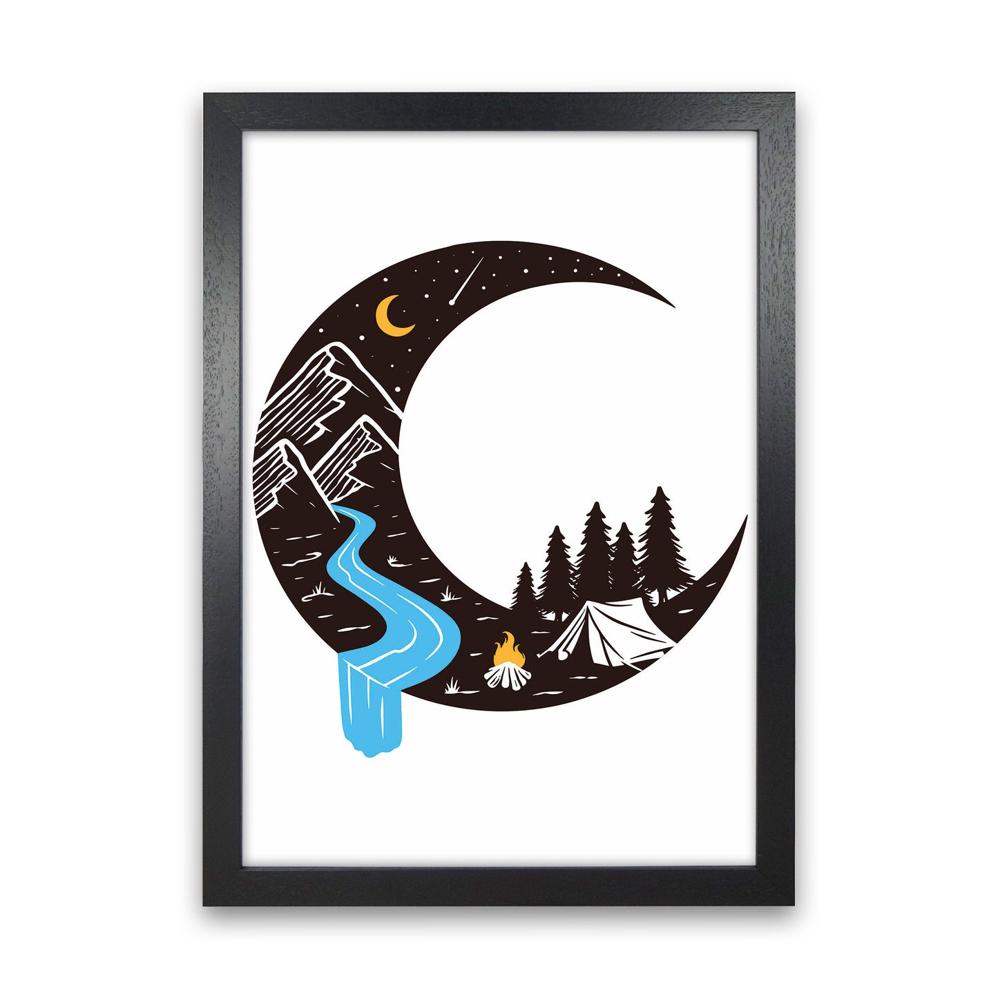 Moon River Art Print by Jason Stanley Black Grain